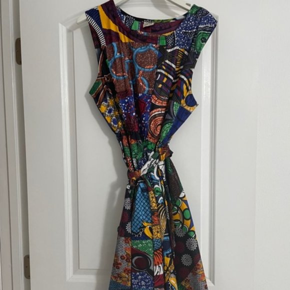 Never Worn African Print Dress - Picture 1 of 3